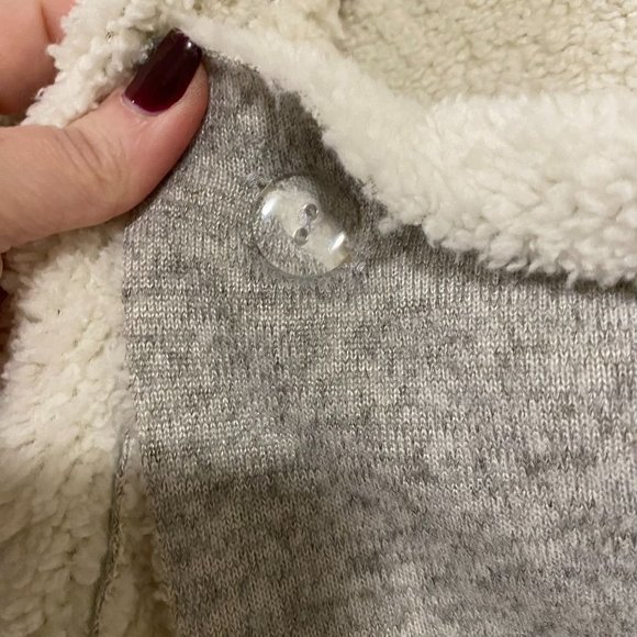 Jack by BB Dakota Alessia Shearling Lined Knit Gray Jacket Size Small - Picture 4 of 9